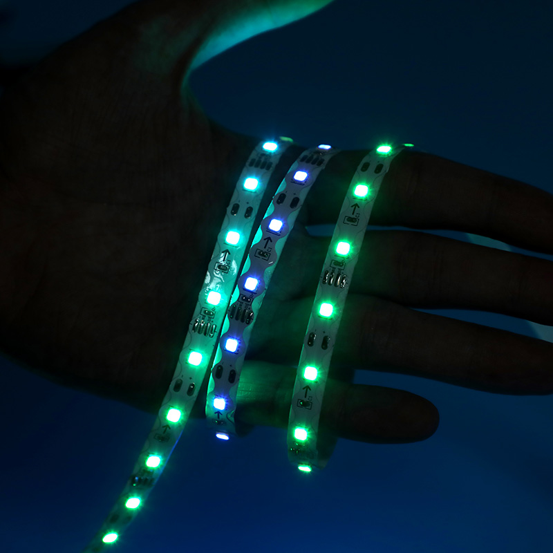 12V 3535 S type 1.6-meter 60-watt colored light strip (with built-in IC point-to-point transmission)