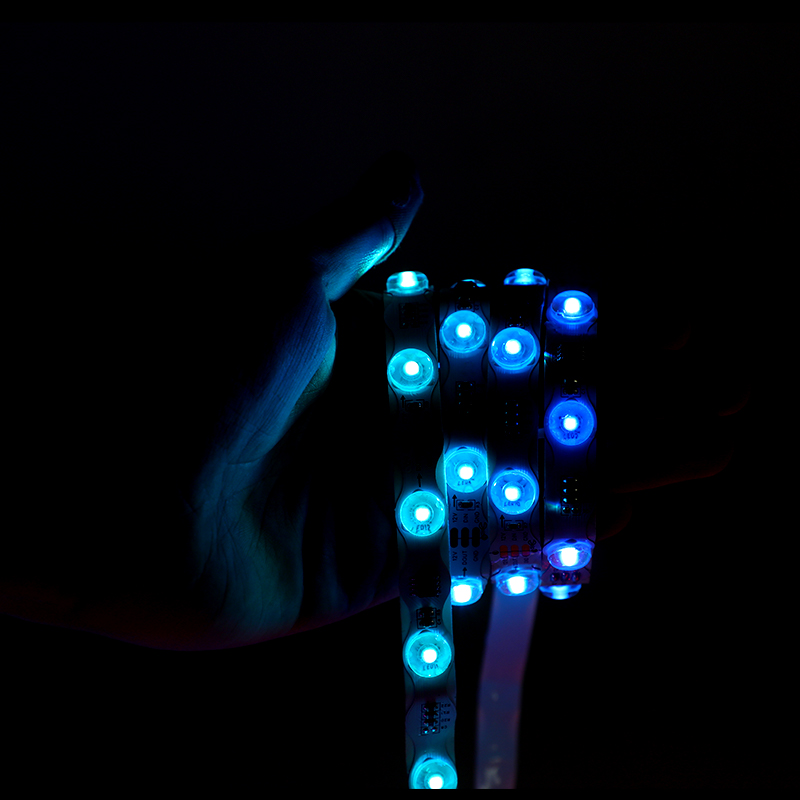 12V 2835  1.30-meter-long wave-shaped lens colored light strip with glittering effect