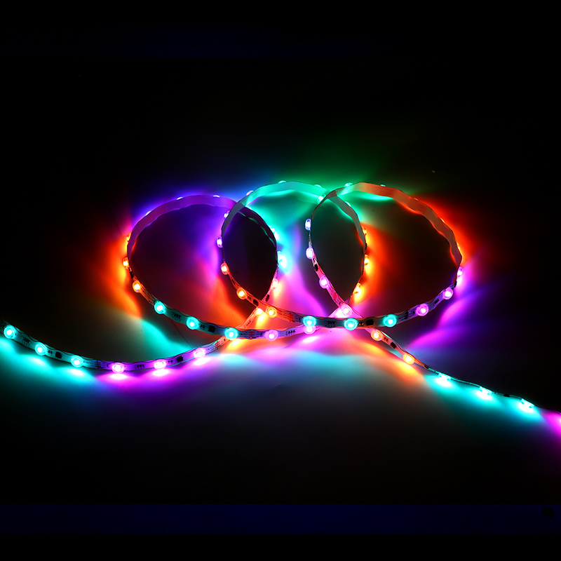 12V 2835  1.30-meter-long wave-shaped lens colored light strip with glittering effect