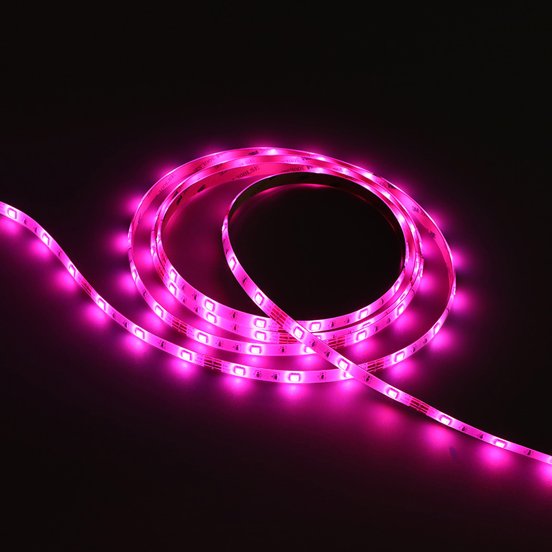 12V 5050 RGB 1-meter 60-lumen color-changing light strip (available in 30-lumen and 60-lumen versions)