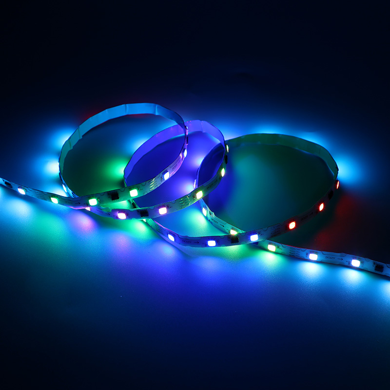 12V 5050 S type 1-meter 36-light color-changing LED light strip (external IC, point-to-point transmission) (with rain protection or not)