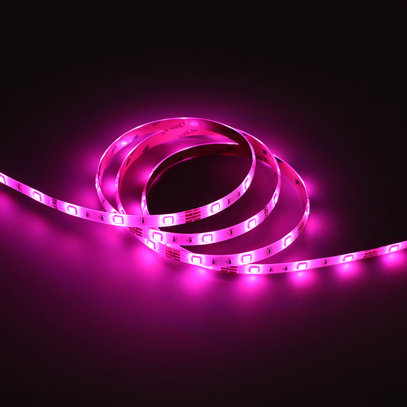 12V 5050 RGB 1-meter 60-lumen color-changing light strip (available in 30-lumen and 60-lumen versions)