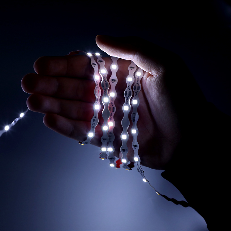 12V 2835 Wave-shaped Rainproof Light Strip - 42 Lights