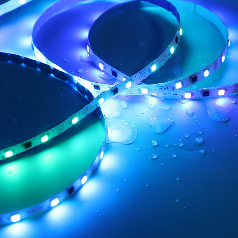 12V 5050 S type 1-meter 36-light color-changing LED light strip (external IC, point-to-point transmission) (with rain protection or not)